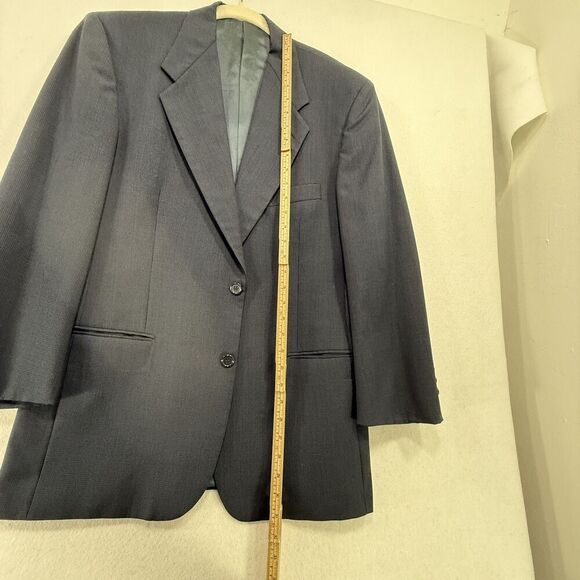 Vtg Ungaro Uomo Blazer Jacket Men 39R Black Wool Two Button Gruppo GFD Italy 90s - Picture 15 of 16